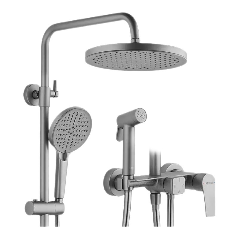 Gunmetal 4-Function Shower Set